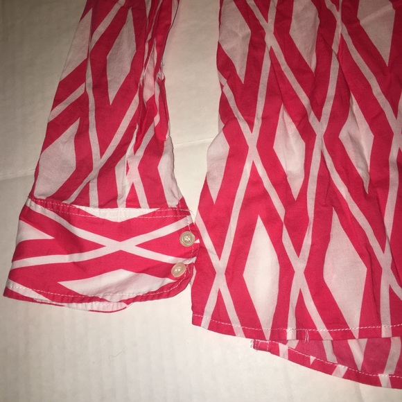 J Crew Small coral & white geometric print tunic - Picture 3 of 5